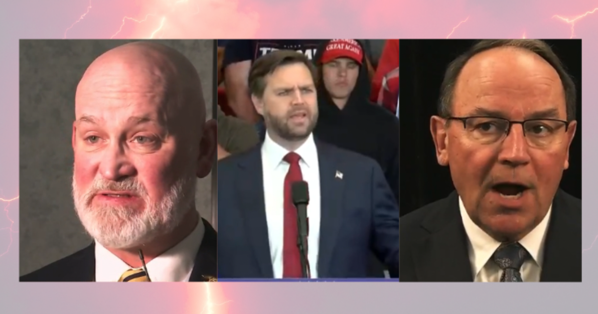 Derrick Van Orden, JD Vance, Tom Tiffany faces