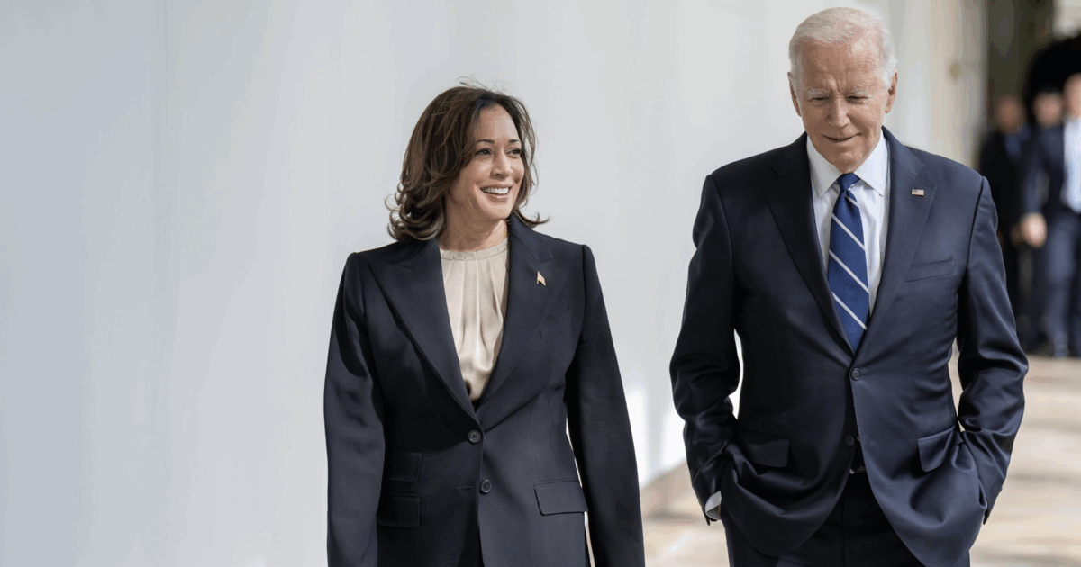 Kamala Harris and Joe Biden walking together
