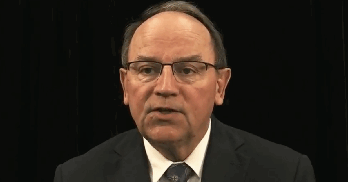 wisconsin republican tom tiffany talking with his mouth slightly open