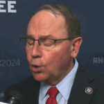 wisconsin republican tom tiffany eyes closed, mouth open