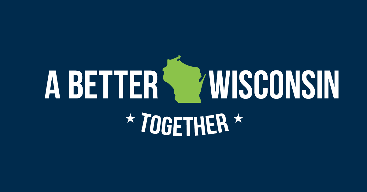 a better wisconsin together logo on dark
