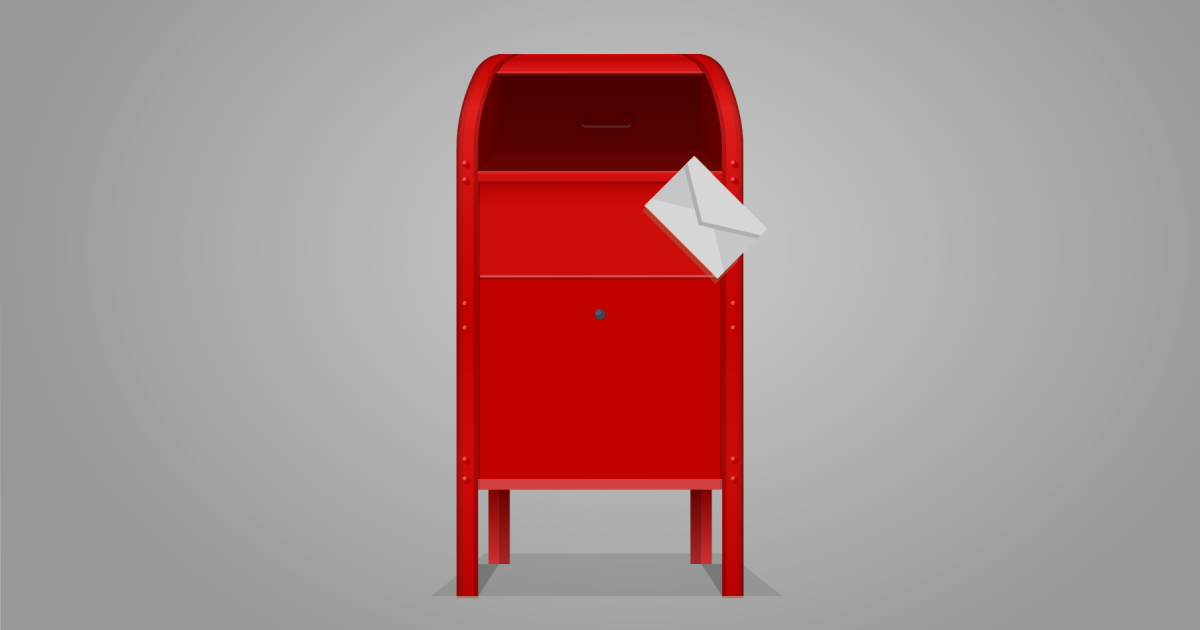 post box with envelope