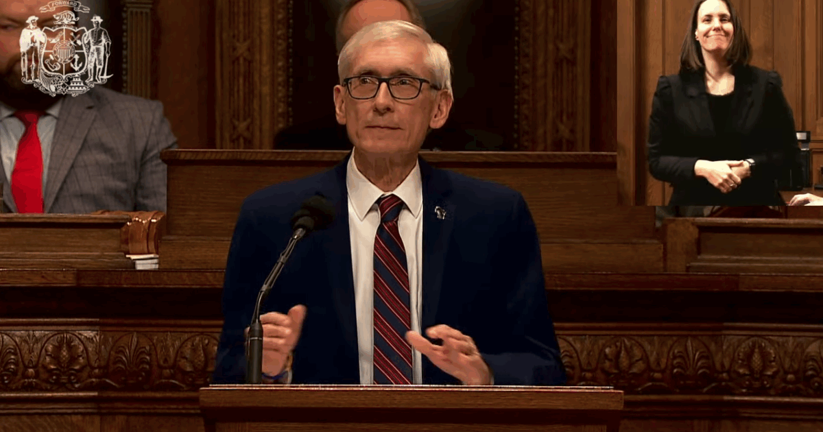 tony evers delivering state of the state 2022